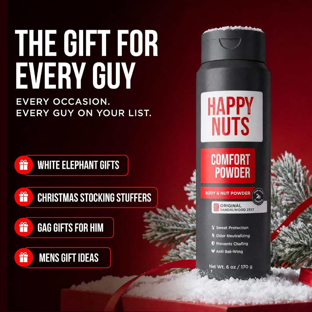 Comfort Powder Deodorant for Men: Anti-Chafing, Sweat and Odor Control for Jock Itch, Aluminum-Free, 6 Oz (1 Pack), Original Scent